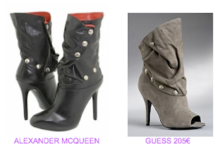 Botines media caña 3 Alexander McQueen vs Guess